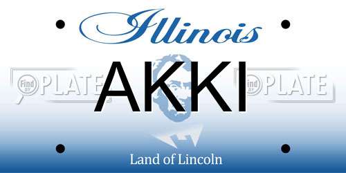 AKKI Illinois License Plate