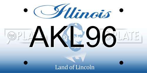 AKL96 Illinois License Plate