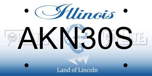 AKN30S Illinois License Plate
