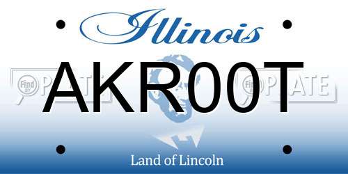 AKR00T Illinois License Plate