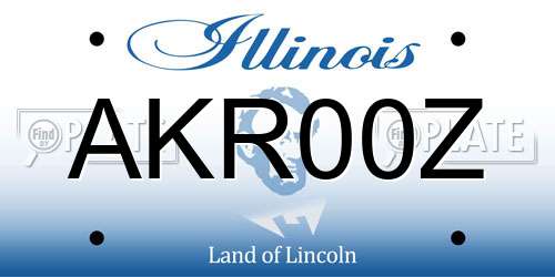AKR00Z Illinois License Plate