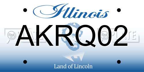 AKRQ02 Illinois License Plate