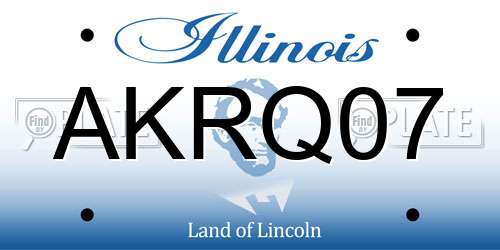 AKRQ07 Illinois License Plate
