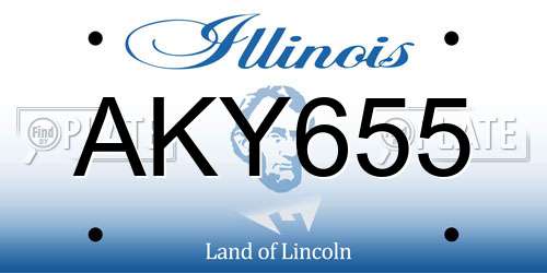 AKY655 Illinois License Plate