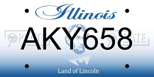 AKY658 Illinois License Plate