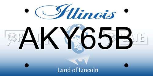 AKY65B Illinois License Plate