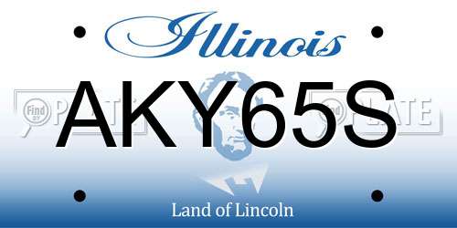 AKY65S Illinois License Plate