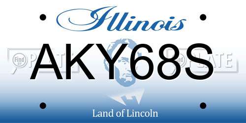 AKY68S Illinois License Plate