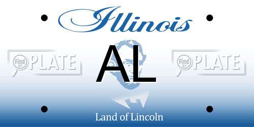 AL Illinois License Plate