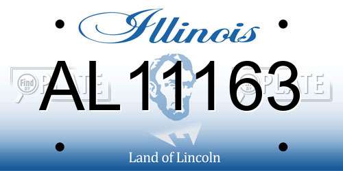 AL11163 Illinois License Plate