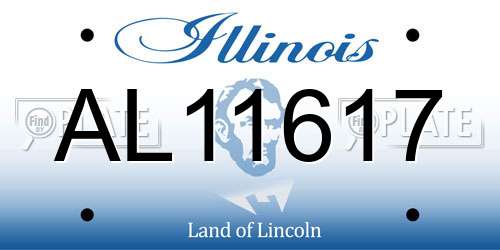 AL11617 Illinois License Plate