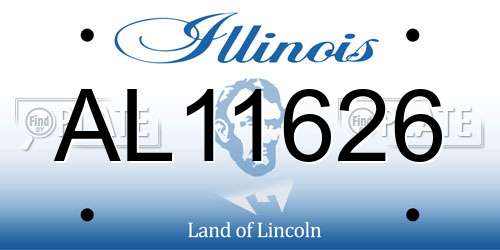AL11626 Illinois License Plate