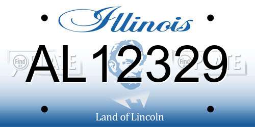 AL12329 Illinois License Plate