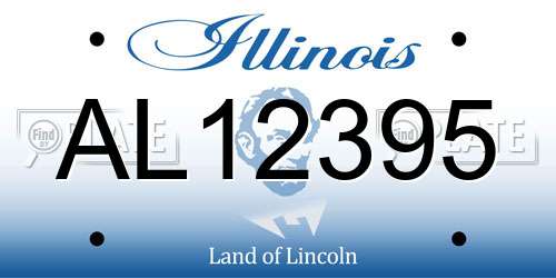 AL12395 Illinois License Plate