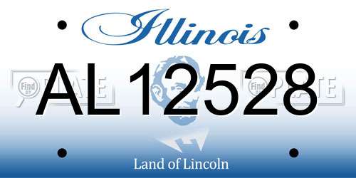 AL12528 Illinois License Plate