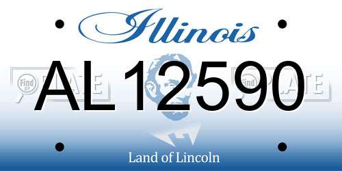 AL12590 Illinois License Plate