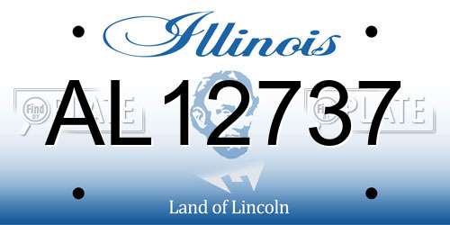AL12737 Illinois License Plate