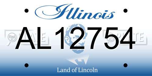 AL12754 Illinois License Plate