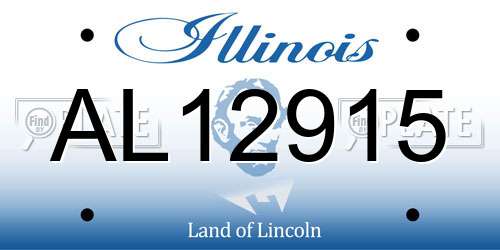 AL12915 Illinois License Plate