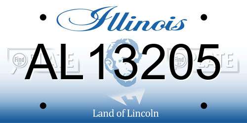 AL13205 Illinois License Plate