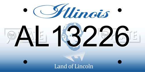 AL13226 Illinois License Plate