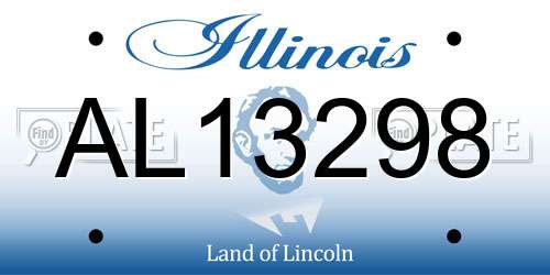 AL13298 Illinois License Plate