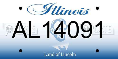 AL14091 Illinois License Plate