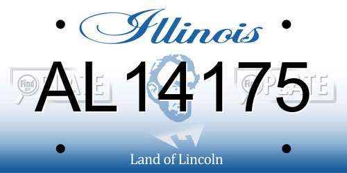 AL14175 Illinois License Plate