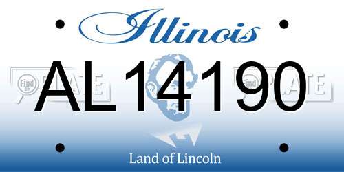 AL14190 Illinois License Plate