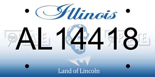 AL14418 Illinois License Plate