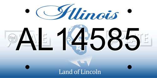 AL14585 Illinois License Plate