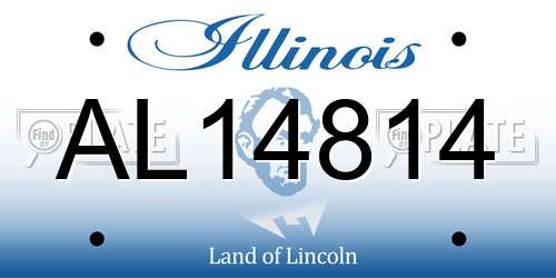 AL14814 Illinois License Plate