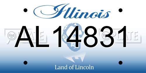 AL14831 Illinois License Plate