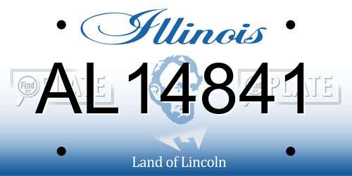 AL14841 Illinois License Plate