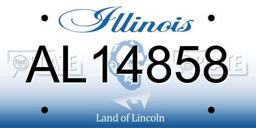 AL14858 Illinois License Plate