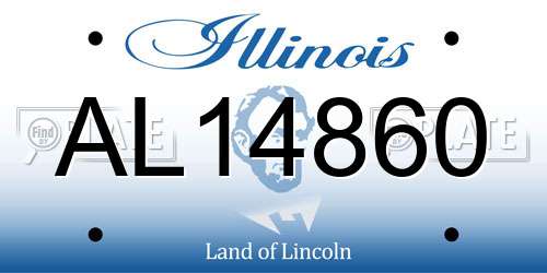 AL14860 Illinois License Plate