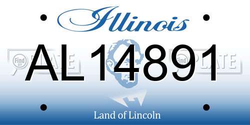 AL14891 Illinois License Plate