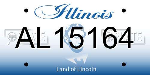 AL15164 Illinois License Plate