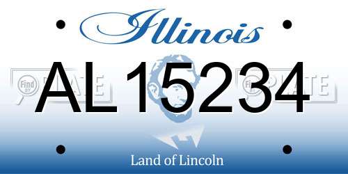 AL15234 Illinois License Plate