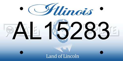 AL15283 Illinois License Plate