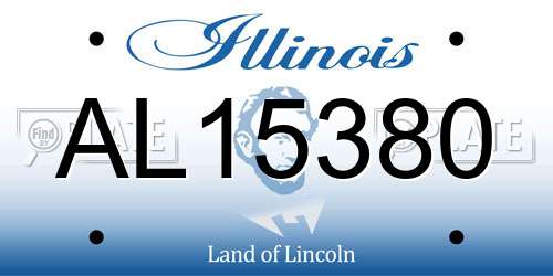 AL15380 Illinois License Plate