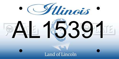 AL15391 Illinois License Plate