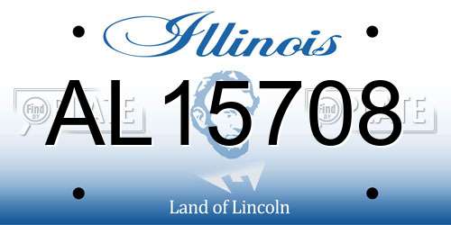 AL15708 Illinois License Plate