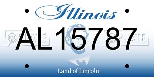 AL15787 Illinois License Plate