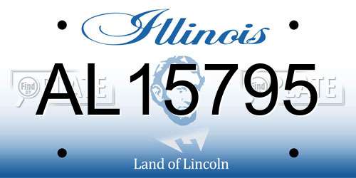 AL15795 Illinois License Plate