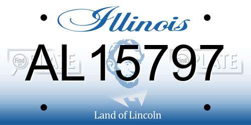 AL15797 Illinois License Plate