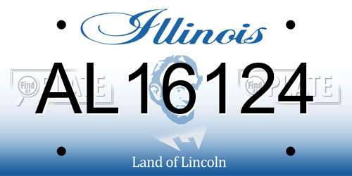AL16124 Illinois License Plate