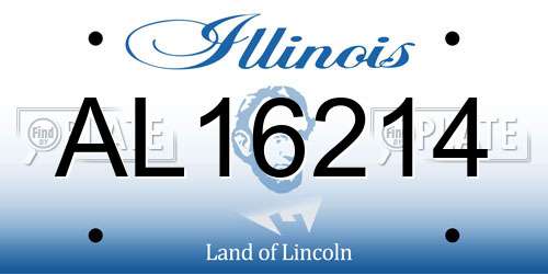 AL16214 Illinois License Plate
