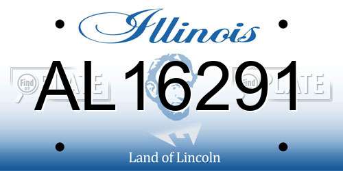 AL16291 Illinois License Plate