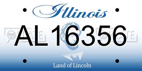 AL16356 Illinois License Plate